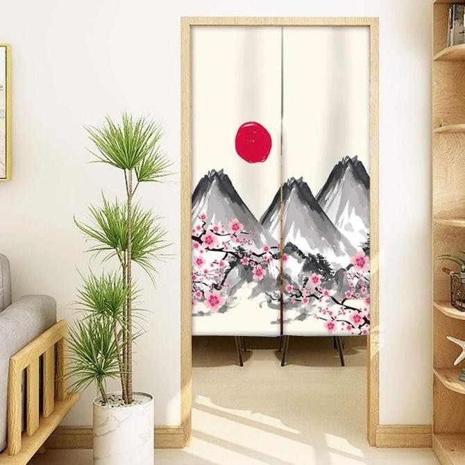 Grosir Gorden Pintu | Tirai Hordeng Pintu Kamar | Tirai Pintu Dapur Jepang