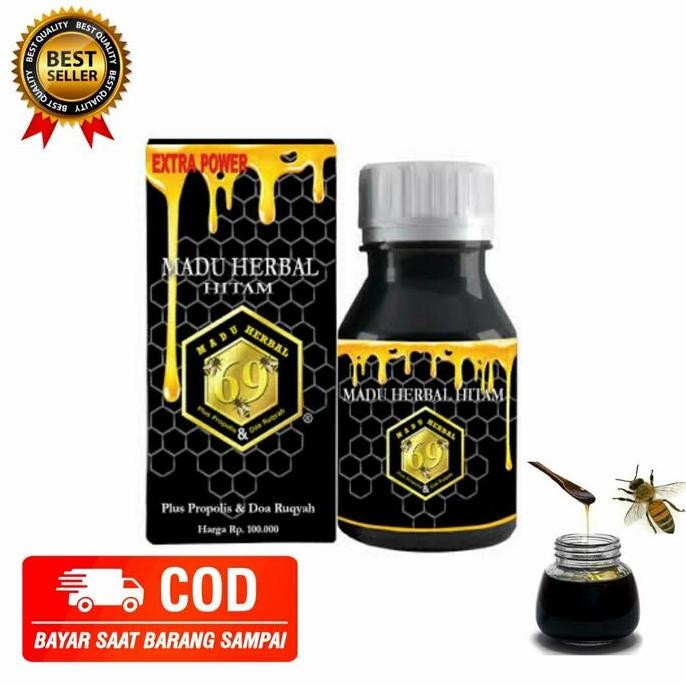 BARU MADU HITAM PAHIT ASLI HERBAL 69 PLUS PROPOLIS DAN DOA RUQYAH TERLARIS