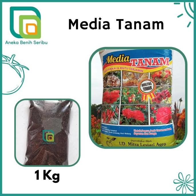 

Terlaris Media Tanam Tanah Subur 1Kg Repack - Pupuk Kandang Kompos Siap Pakai 1000Gr Praktis [ Seribu ]