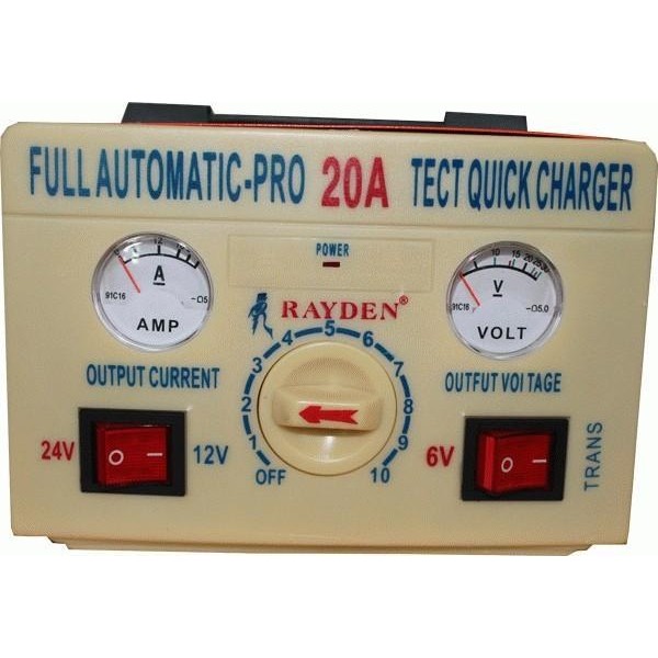 Charger Aki 20 Ampere Otomatis Merk Rayden Original Dan Terpercaya