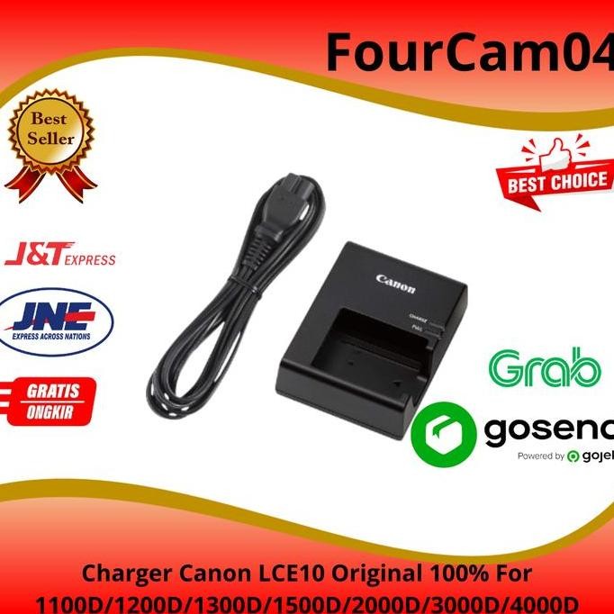 TERBARU - Charger Canon LCE10 Original 100% For EOS 1100D/1200D/1300D/1500D/2000