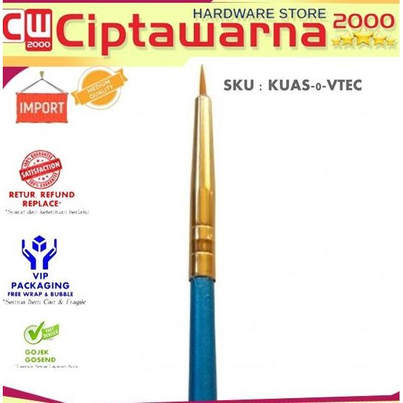 

{{{{}}] Brush Kuas Cat Air Cat Minyak Lukis Acrylic VTEC No. 000 - 1 Pcs