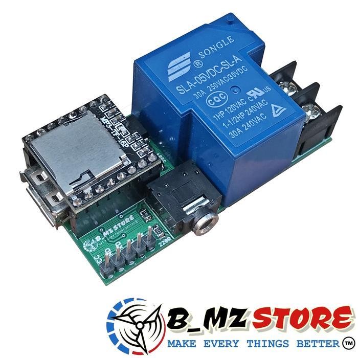 Modul Mp3 Plus Relay 30A On/Off Jws Dan Bel Sekolah Original Dan Terpercaya