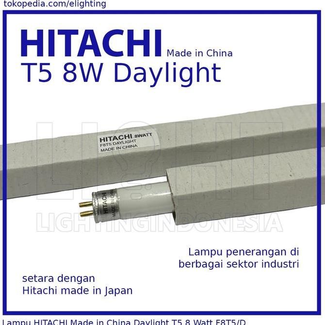 tersedia lampu hitachi daylight t5 8 watt f8t5/d