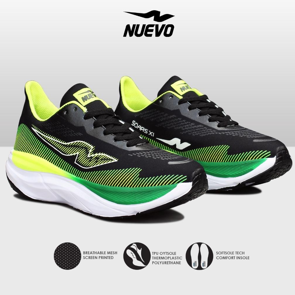NUEVO - Sepatu Olahraga Pria Nuevo Soars XI Sneakers Lari Running Pria Outdoor