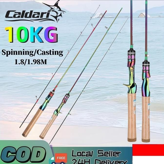 Joran Pancing Ultralight 1.98M 1.80M Joran Spinning & Casting Fishing Rod Tongkat Pancing Ujung Pada