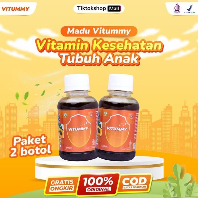 

BARU MADU VITUMMY 2 BOTOL - MADU HERBAL MULTIVITAMIN KESEHATAN TUBUH ANAK HONEY SYRUP
