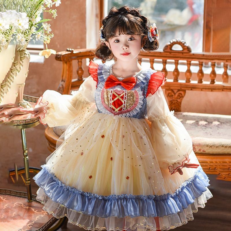 Dress Lolita Anak Perempuan, Gaun Jala Putri Salju
