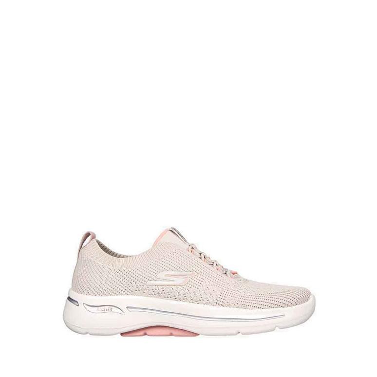 SKECHERS GO WALK ARCH FIT WOMEN'S WALKING SHOES - TAUPE