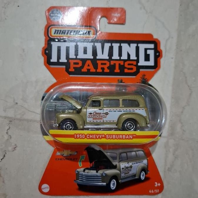 matchbox moving parts 1950 chevy suburban gold