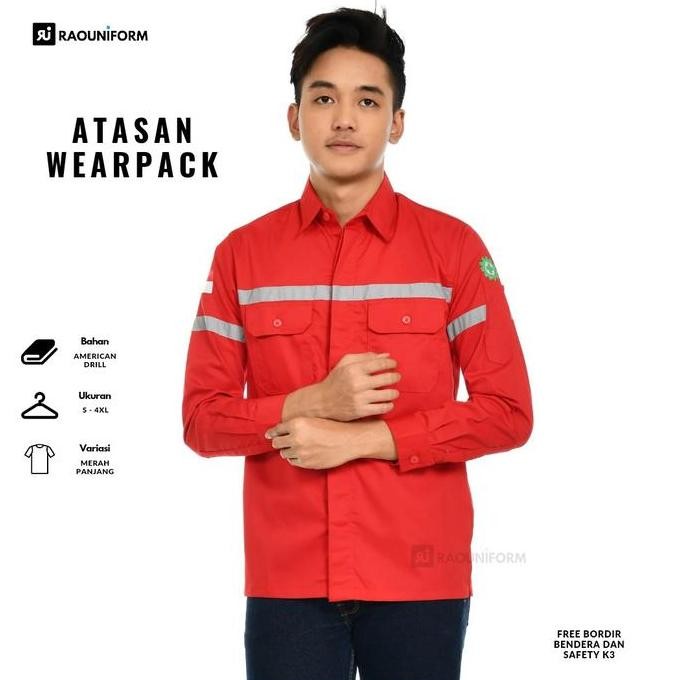 Baju Seragam Lapangan Pria/Kemeja Safety Pria/Baju Proyek Safety/Seragam Proyek Lapangan/Kemeja Kerj