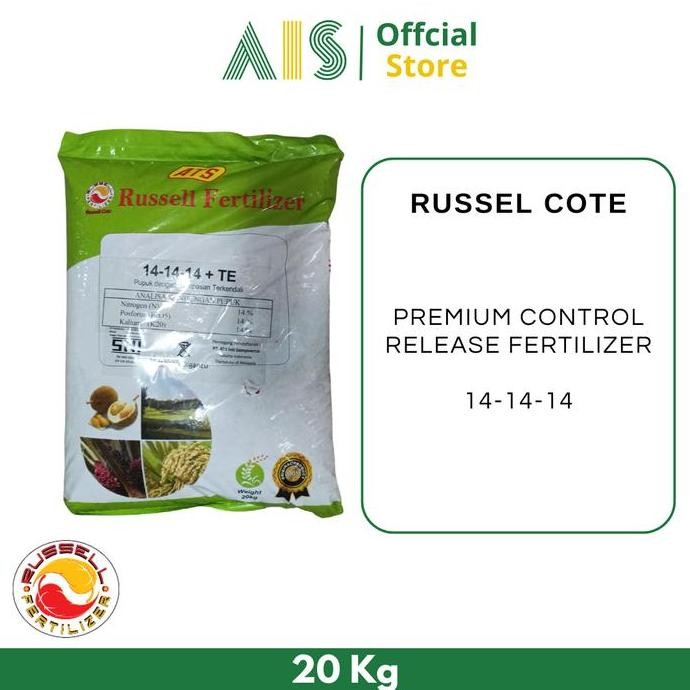 

Terlaris Pupuk Slow Release Russell Cote 14-14-14 + Te / Npk Seimbang 14-14-14