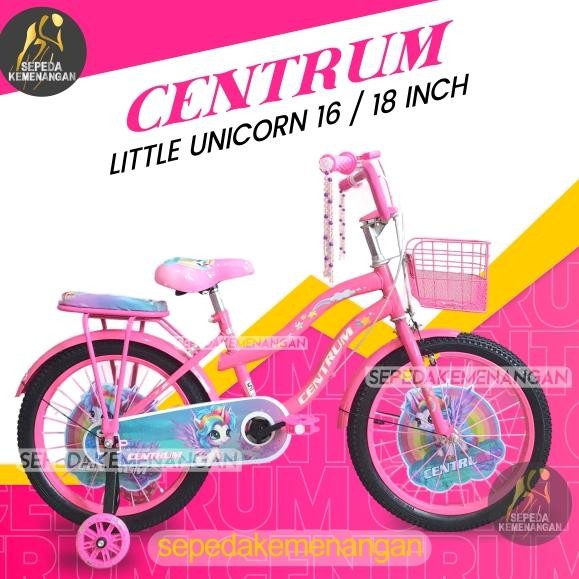 PROMO SEPEDA ANAK PEREMPUAN CENTRUM UNICORN UKURAN 16 / 18 INCH