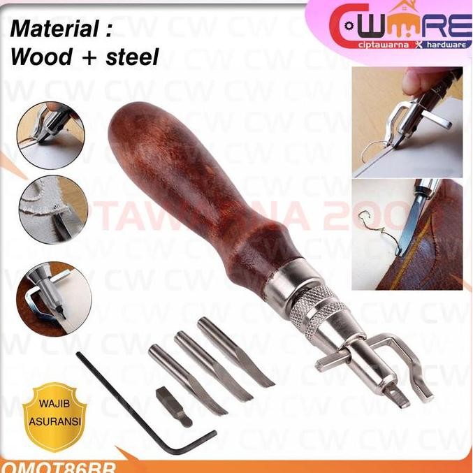 

Produk Terbaik] Peralatan Seni Ukir Alat Tool DIY Kulit 5in1 Sewing Leathercraft