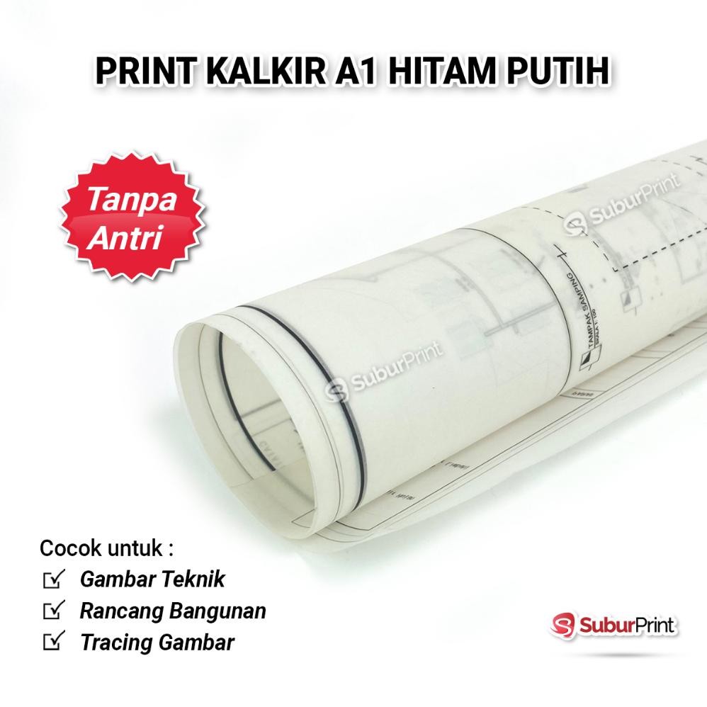 

Ready Print Cetak Kalkir Besar Ukuran A1 Berwarna Maupun Hitam Putih Cocok Untuk Gambar Teknik & Rancang Bangunan