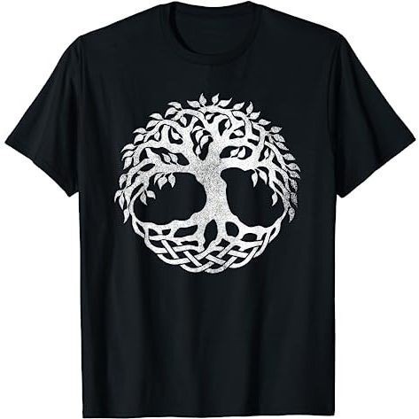 Baju Kaos Vintage Yggdrasil the Norse Tree of Life Viking Rune T-Shirt Premium Cotton Combed 24s Ori