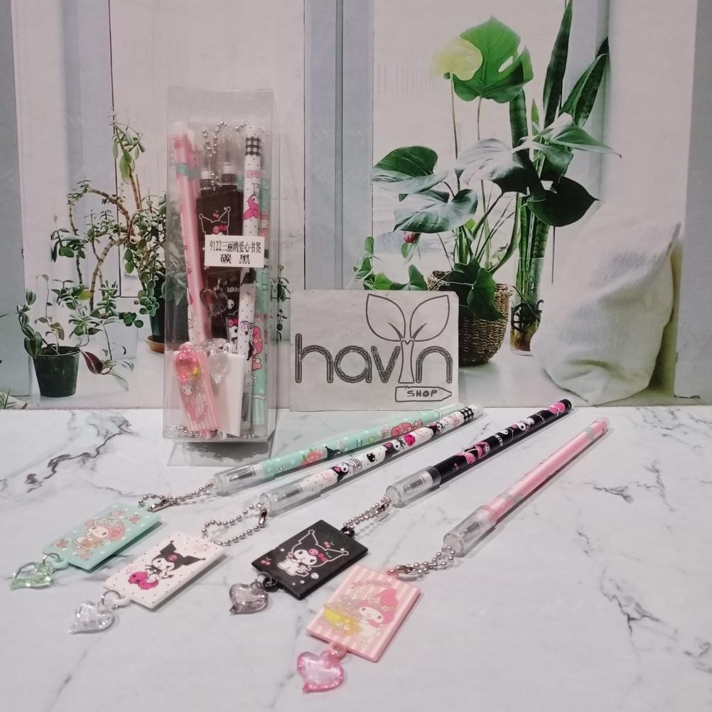 

Ready (12Pc) Pena Ballpen Pen Gel Motif Gantung Foto Sanrio 9122