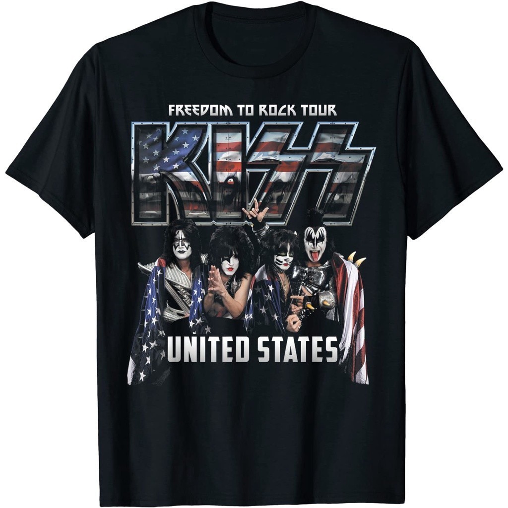 Baju Kaos pria Wanita KISS - Freedom to Rock T-Shirt Cotton Combed 24s | Pinky Project