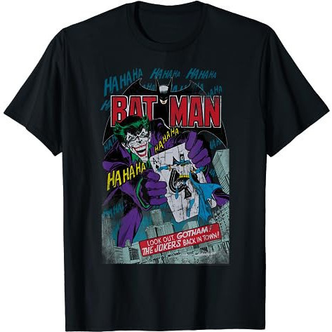 Baju Kaos DC Comics Batman And Joker Comic Cover T-Shirt Premium Cotton Combed 24s Original 100% | P