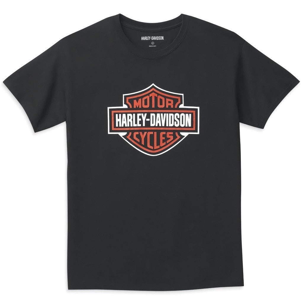 Baju Kaos HARLEY-DAVIDSON MEN'S BAR & SHIELD GRAPHIC TEE T-Shirt Premium Cotton Combed 24s Original 