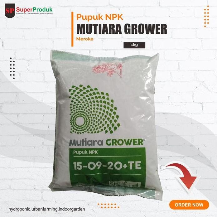 

Terlaris Pupuk Npk Mutiara Grower 15-09-20 Te Meroke 1Kg