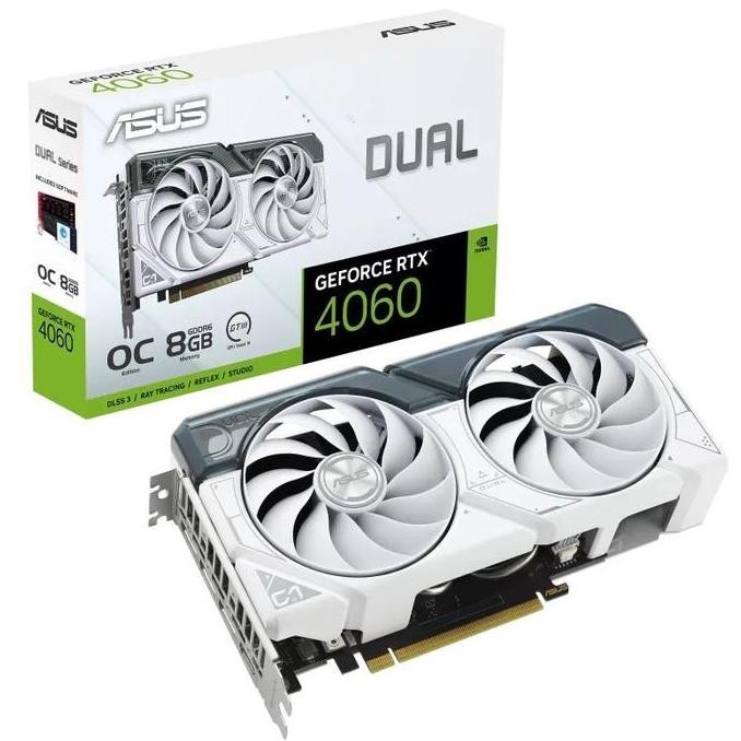 BEBAS ONGKIR - VGA ASUS DUAL RTX 4060 O8G WHITE GDDR6