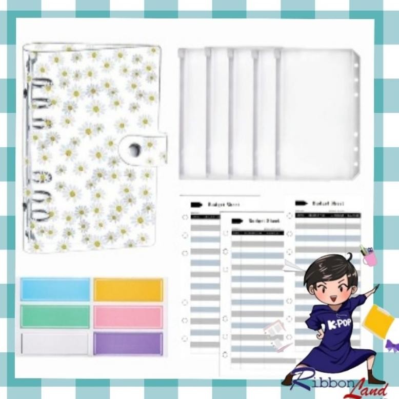 

Ready A6 Set Lengkap Binder Daisy Reguler Transparan Nabung Pemula Hemat Murah