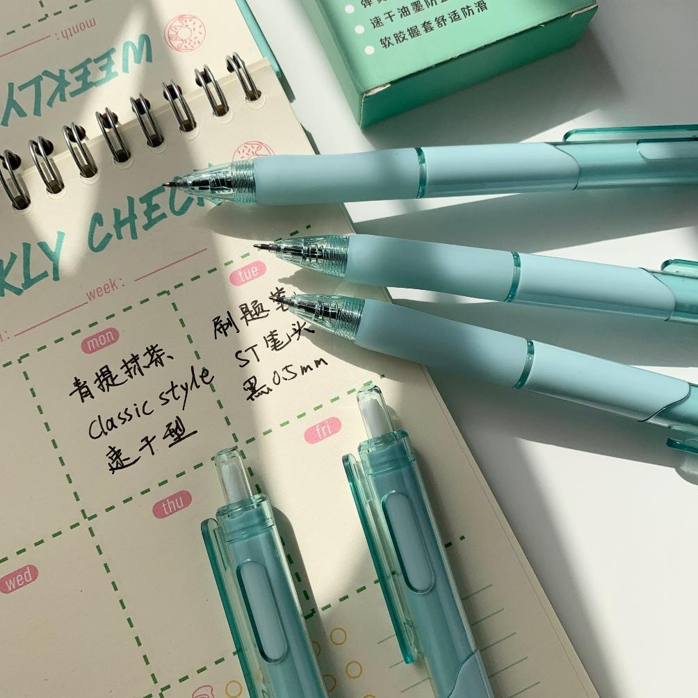 

Ready 1 Set Isi 5Pcs Pulpen Mekanik 0,5Mm Motif Polos Warna Pastel / Pulpen Gel Mekanik 0,5Mm Motif Polos