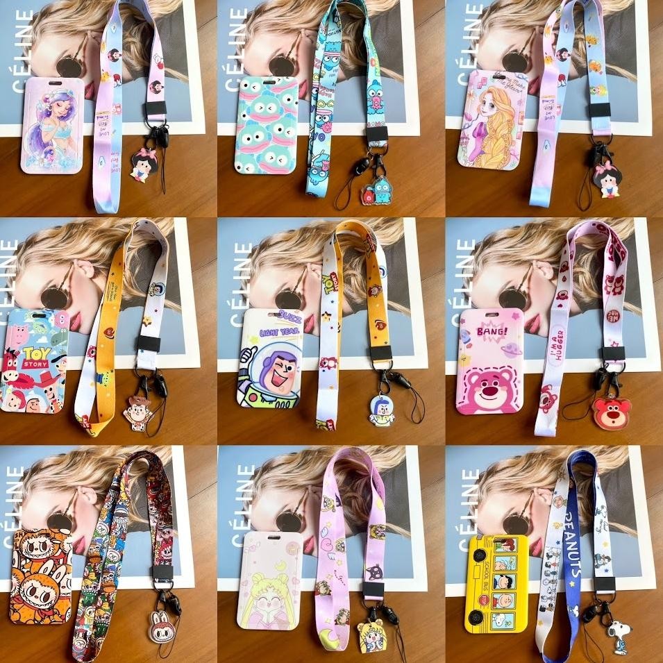 

Ready Id Card Tali Karakter Kartun Sulley Toy Story Stitch One Piece Cinnamoroll Kuromi Lotso Mickey Minnie Pochacho Alien Lucu Unik Gift Hadiah