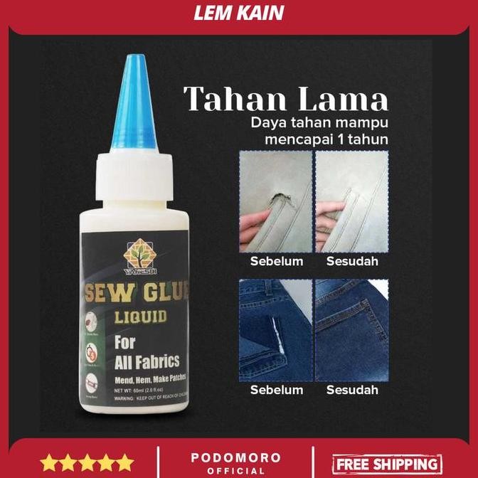 

Promo Cairan Liquid Lem Perekat Khusus Kain Kulit Sew Glue 60ml 255 COD