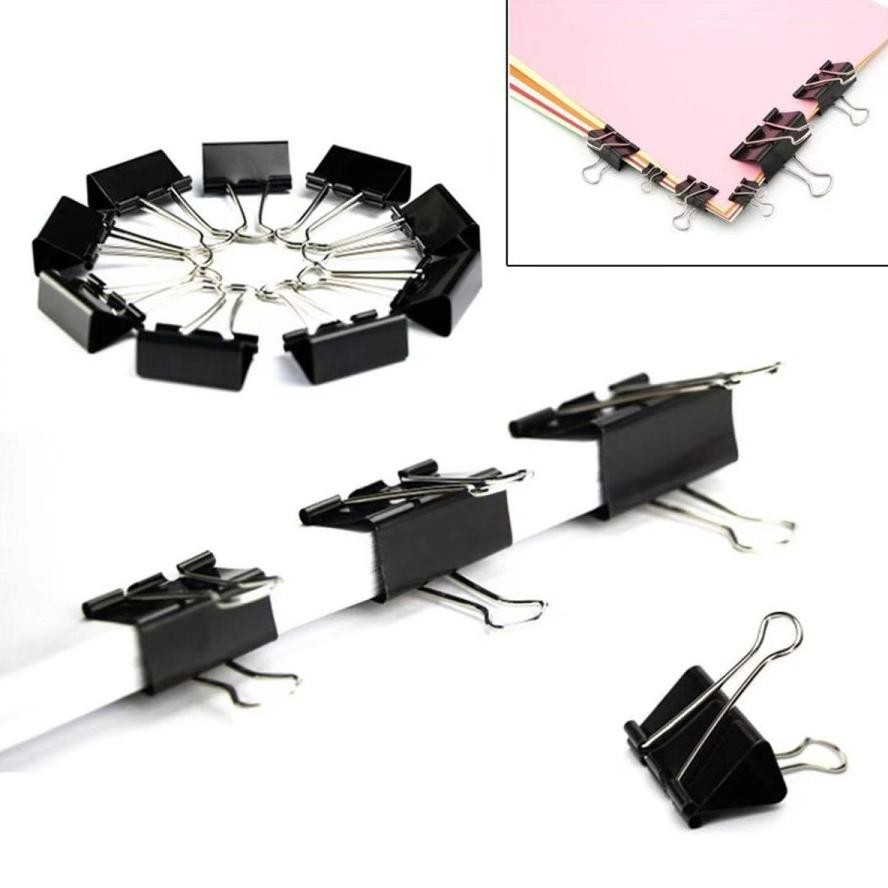 

Ready Em Binder Clip Penjepit Kertas Warna Hitam Isi 12 Pcs - 51Mm
