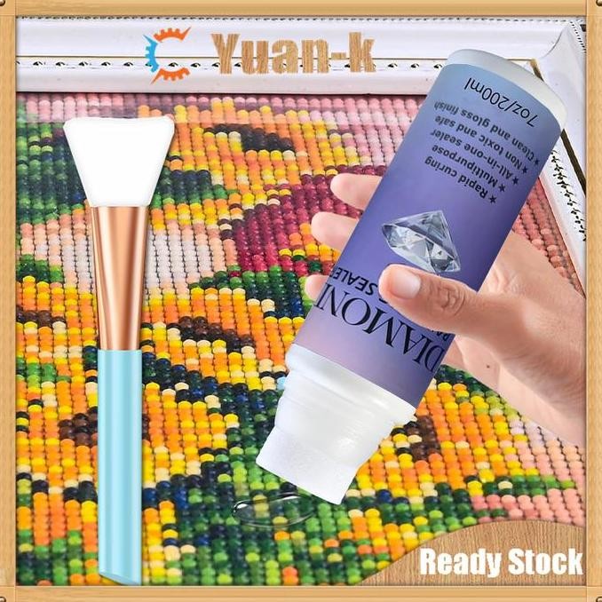 

Promo Lem Lukisan Diamond Painting Glue Wax Lem Pelindung Lukisan Glue Tahan Air Permanent Hold Shine COD