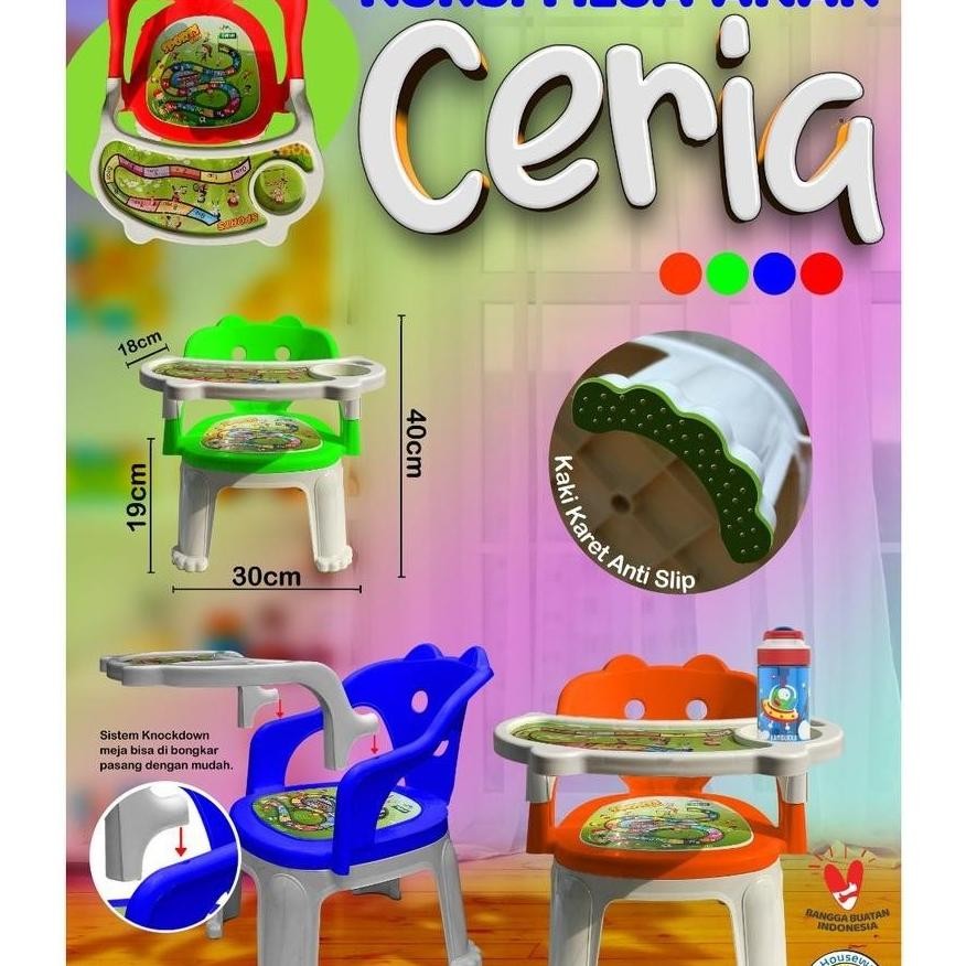 Meja Kursi Ceria Kursi Makan Bayi/Kursi Meja Makan Anak/Kursi Ceria Meja Kursi Tabitha