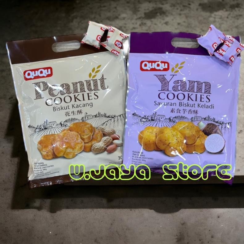 

Ready stok Terlaris Ququ Cookies Rasa Kacang / Talas 300g (Pouch) Termurah