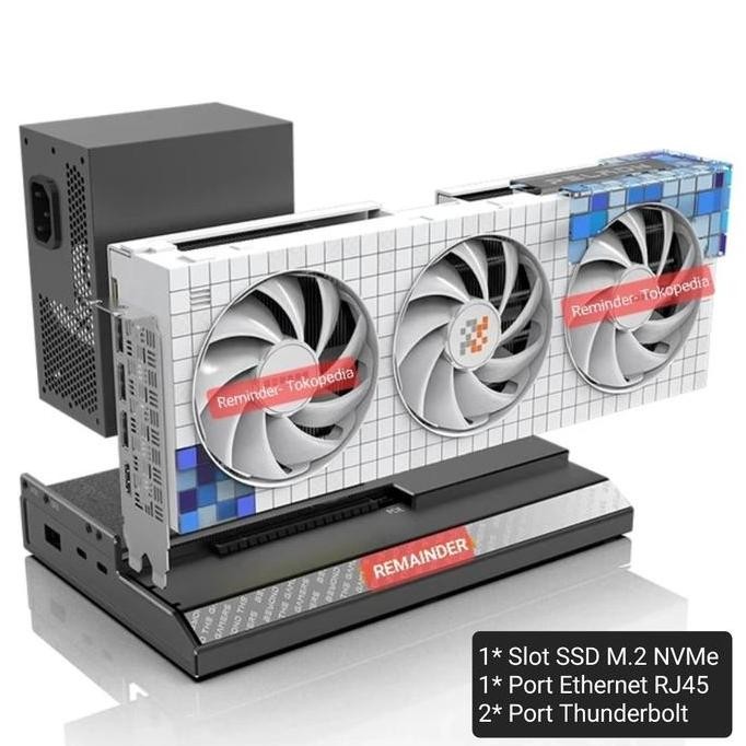 TERBARU - EGPU Thunderbolt 3/4/5 USB4 - Exsternal GPU Exsternal Vga Docking GPU Enclosure M.2 NVMe