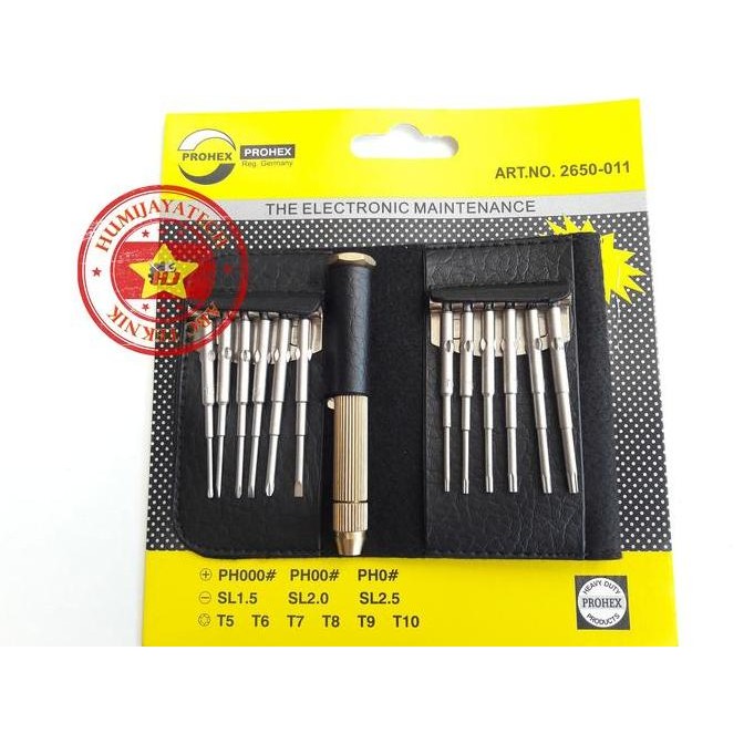 Diskon Obeng Presisi Set 13Pcs Prohex / Obeng Set Presisi