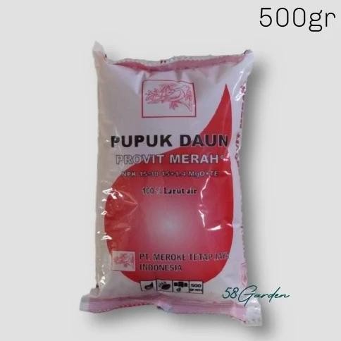 

Terlaris Pupuk Daun Npk Provit Merah 15-30-15+1.4Mgo+Te Meroke 0.5 Kg 500 Gram