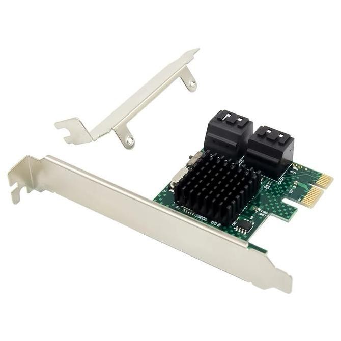 BEBAS ONGKIR - PCI EXPRESS SATA III 4 PORT WITH LOW PROFILE BRACKET / PCIE SATA III