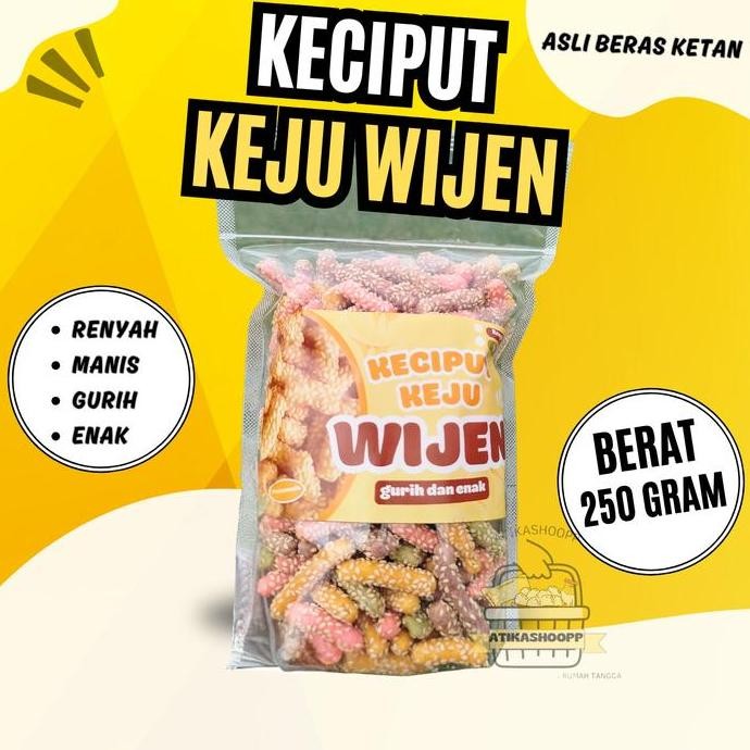 

Terlaris Keciput Keju Wijen Ketan Asli Kemasan 250 Gram Kering Wijen