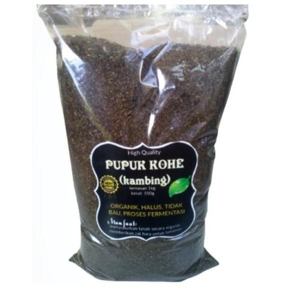 

Terlaris Pupuk Kandang Kambing 1Kg Plastik, Kohe Fermentasi Halus, Media Tanam,