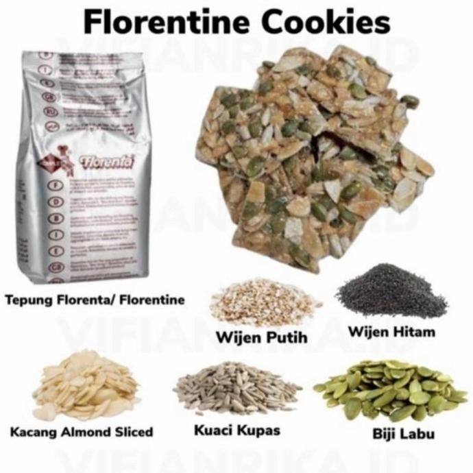 

Terlaris Paket Florentine Cookies Almond Wijen Kuaci Florenta Mix