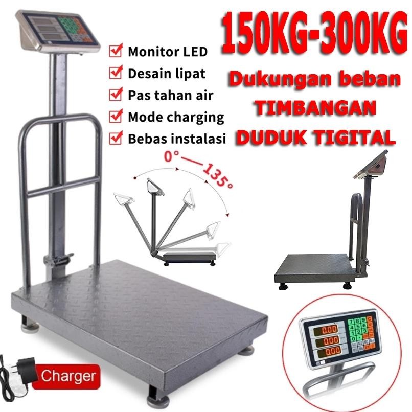 NEW NEW [Cod] Timbangan Duduk Digital 300Kg Digital Kapasitas Electrik Platform Timbangan Sayur Timb