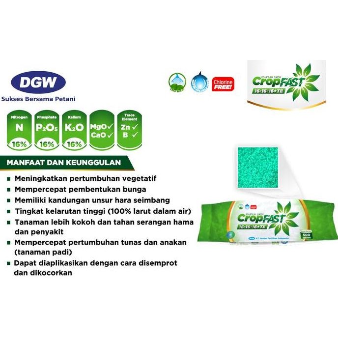 

Terlaris Pupuk Npk Cropfast 16-16-16+Te 100Gr - Pupuk Daun Bunga Buah Terlaris