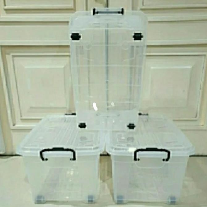 container perkakas kotak/ box ezy 45 liter/ box bening transparan