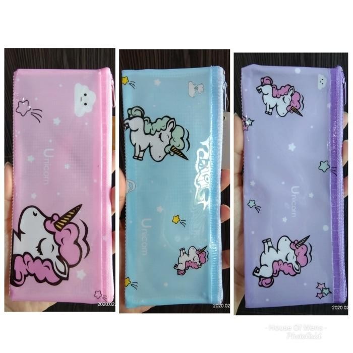 

Unicorn Zipper Pencil Case - Tempat Pensil Unicorn