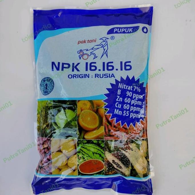 

Terlaris Pupuk Npk 16 16 16 Pak Tani Origin Rusia Kemasan Pabrik 1 K