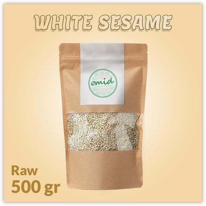 

Terlaris Organic White Raw Sesame Seeds (Biji Wijen Putih Organik Mentah) 500Gr