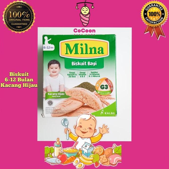 

Terlaris Biskuit Bayi Milna Kacang Hijau 130G Snack / Makanan / Camilan Bayi