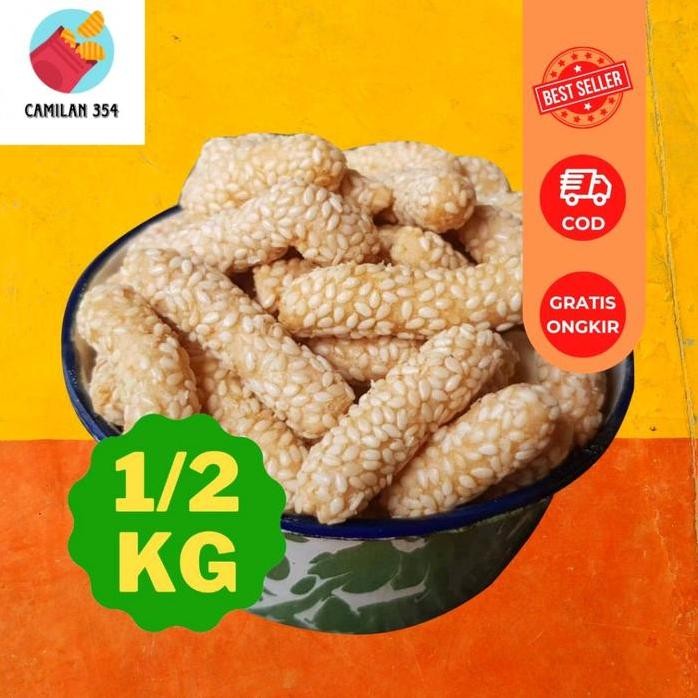 

Terlaris [500Gram] Keciput Wijen Manis - 500Gr / Kue Kering Goreng Renyah 1/2Kg