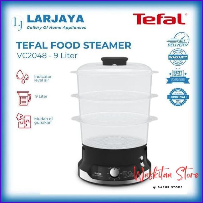 MURAH.. TEFAL FOOD STEAMER ULTRA COMPACT VC2048 | KUKUSAN LISTRIK TEFAL VC2048